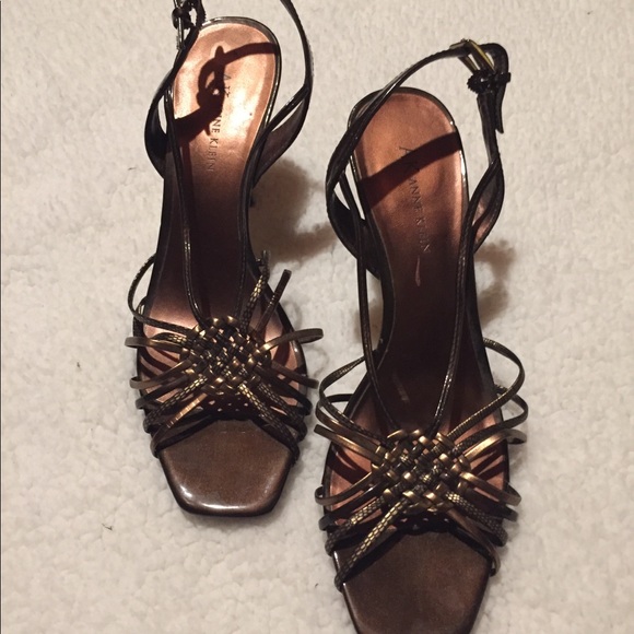🍁3/$25 Anne Klein strappy sling back sandals - Picture 1 of 3